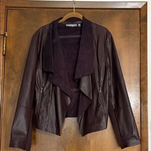 Bagatelle Dark Brown Faux Buttery Leather underside of sleeve stretchy material